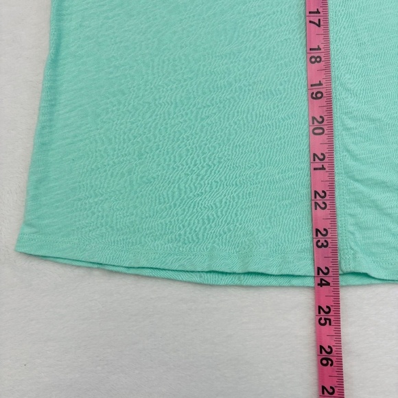 L.L. Bean Women’s Organic Cotton Tee, Split Neck, Short-Sleeve, Fresh Mint/Green - Picture 9 of 9